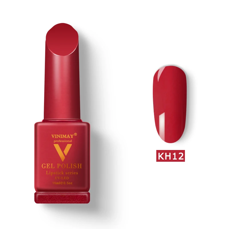 KH12 VINIMAY бренд красный Гель-лак для ногтей vernis полуперманентный УФ-гель для ногтей лак-праймер впитывающийся Гель-лак для ногтей Полировочный Гель для маникюра - Цвет: KH12
