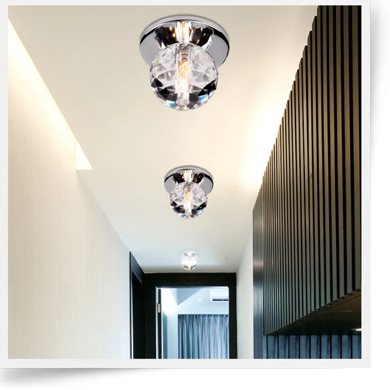 Conduziu a Lâmpada do Teto Sala de Estar Luz de Teto Cristal Mini Corredor Varanda Iluminação Decoração Teto Led Za46712 5 High Quality Luzes e Iluminação