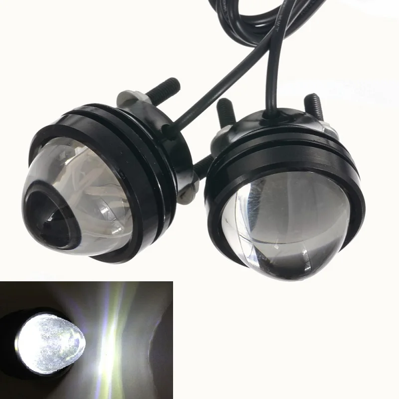 2Pcs 34MM 15W Fisheye Light Car Led Eagle Eye Bulbs Daytime Running
