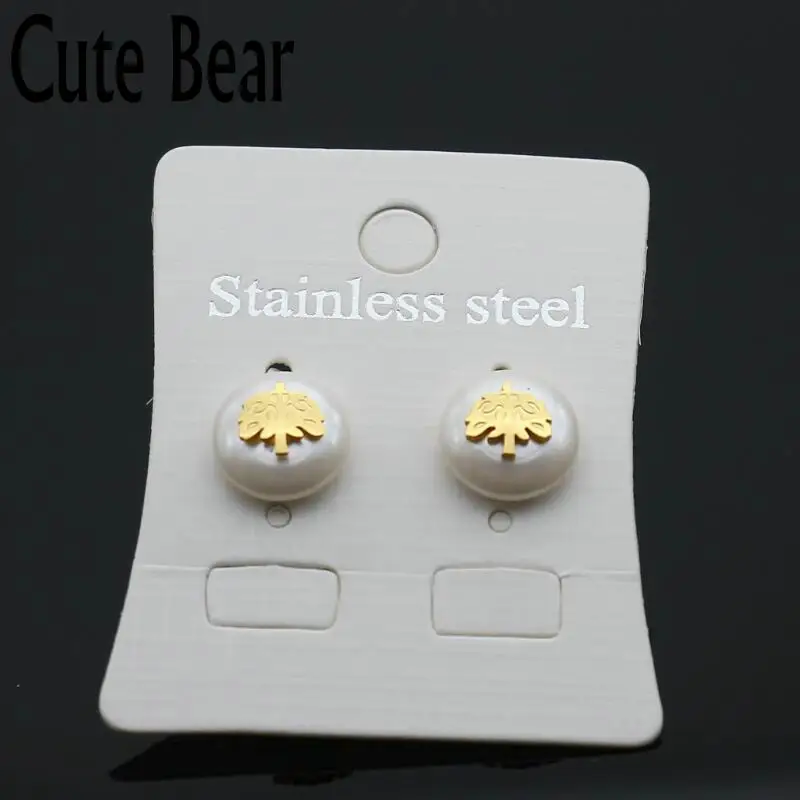 Cute Bear Stud Earrings for Women Fashion High Quality Stainless Steel