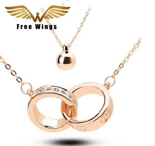

Crystal Gold Silver Fashion Women Jewelry Double Crystal Necklaces Clavicle Short Chain Chocker Necklace