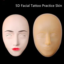 5D лицевая Татуировка учебная головка силиконовая практика губ/бровей Татуировка кожи манекен лицо/голова для перманентного макияжа начинающих