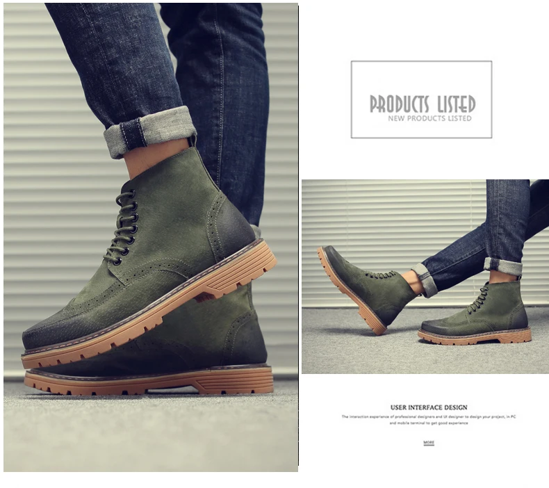 Winter Shoes Mens Desert Boots' Work&Safety Winter Casual Snow Boots Men Round Toe Ankle Winter Boots Men Black Military Boot Tactical (9)