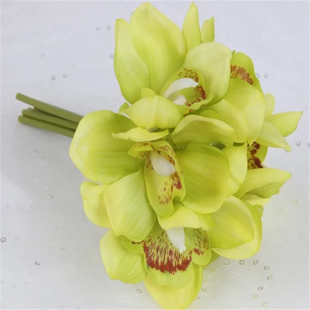 Buy 3 Bouquets/lot Silk Orchid Artificial