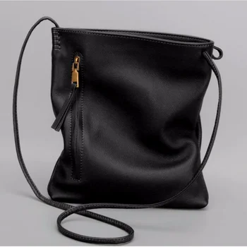 

Women Simple messenger bag Genuine Leather Handbags Shoulder Bag For Ladies Vintage Crossbody Bags