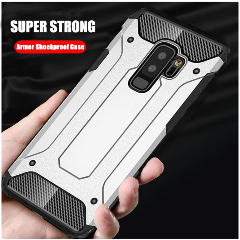 

Back Armor Phone Case For Samsung Galaxy A6 Plus Samsung Note 9 Hybrid Shockproof Cover For Galaxy A8 2018 S9 S8 Plus S7 S6 Edge