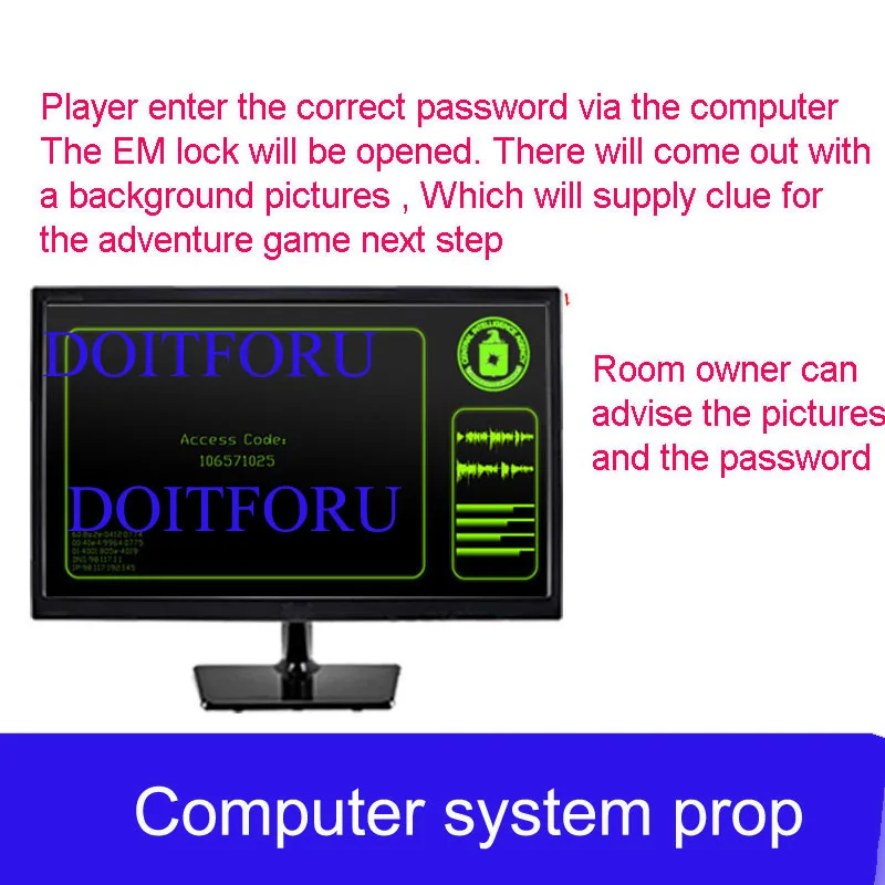 escape computer system prop