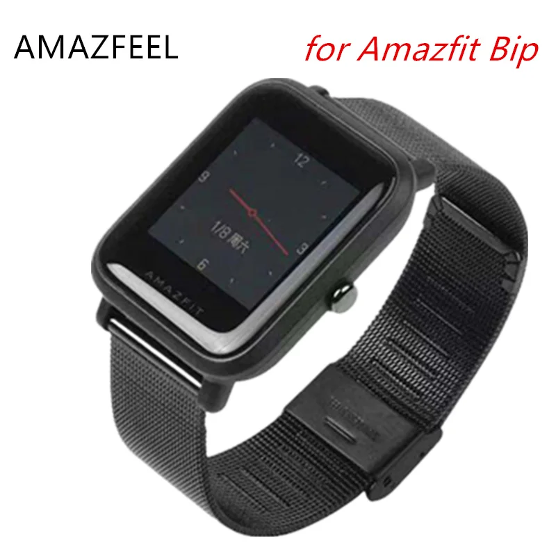 AMAZFEEL оригинальный 20 мм металлический ремешок из нержавеющей стали для xiaomi huami