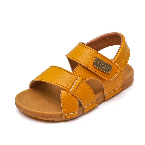 sandalia de couro bebe