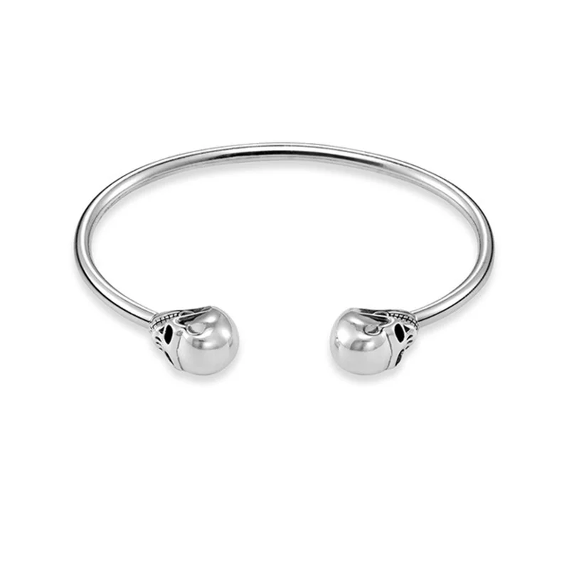 

Skull Bangles for Women Men Thomas Style Silver Fashion Sekleton Beads Bracelets Jewelry 2018 Brand New