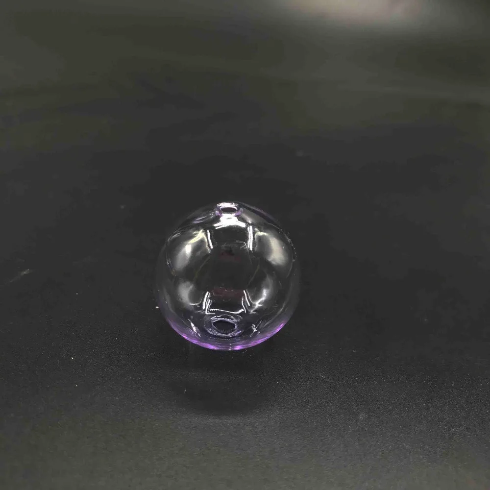 25mm double hole color ball glass globe pendant glass bottle vial pendant perfume oil necklace accessories handmad decor 10pcs