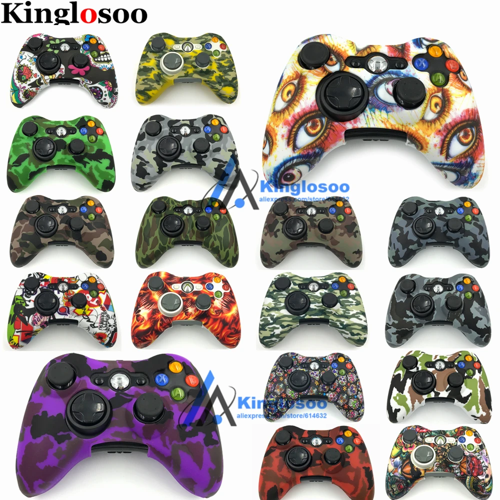 

Decals Soft Silicone Case Protection Cover Rubber Protective Skin for Xbox 360 Game Controller