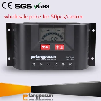 

free DHL freight FOR 50pcs in 1 carton for 30A Solar charge controller with LCD Display PWM for 12V 24V PV system
