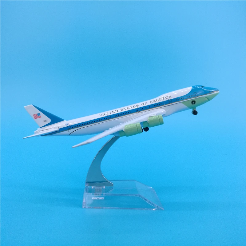 

16cm US Presidential Airplane Model Air Force No.1 Landing Gear Boeing 747 Aircraft Model B747 Airbus Decoration Creative Gift