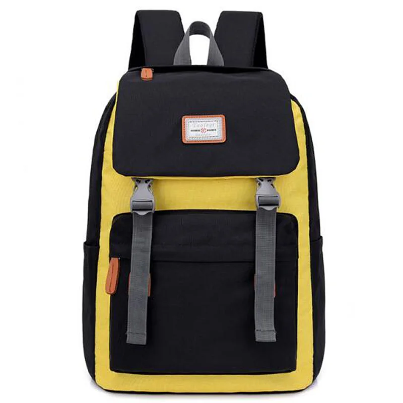School Bags Stitching Backpack Men Women Couple Backpack College