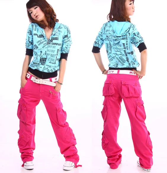 multi pocket cargo pants womens