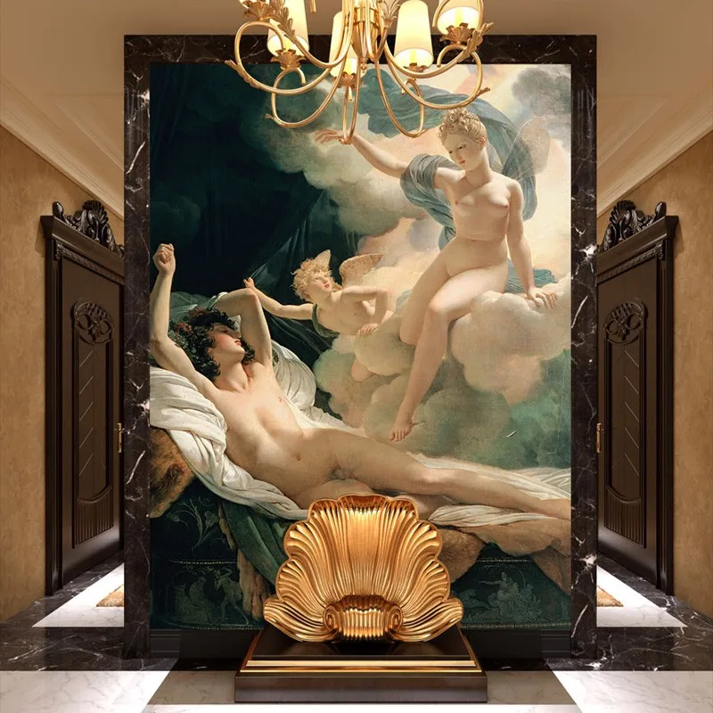 Ирис и Мерфи Настенная роспись классическая картина маслом обои фото обои художественное оформление интерьера спальня офис Ангел обои