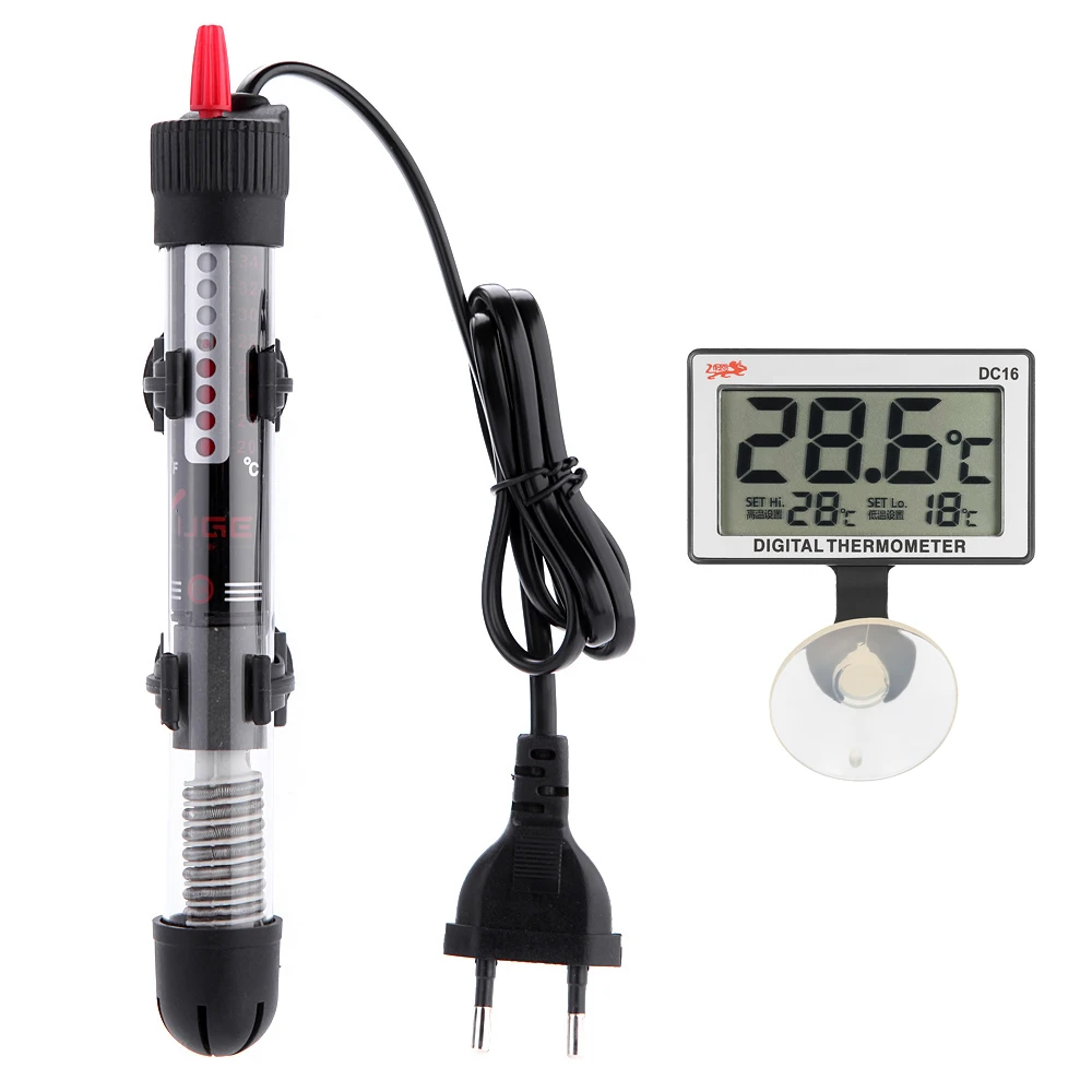 YUGE Aquarium Heater with Thermometer Alarm Submersible Water