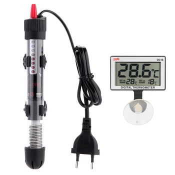 

YUGE Aquarium Heater with Thermometer Alarm Submersible Water Temperature Meter Temperature Controller Kit Set Fist Tank Heating