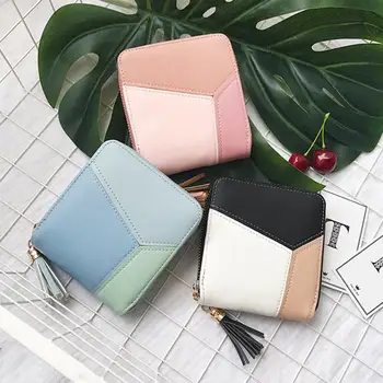 

2019 New Wallets Fashion Women Wallets Small Brand Cute Soft Leather Change Purse Credit Card Holder Dropship T712
