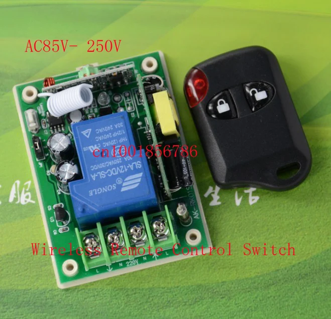 

315/433MHZ 85V-280V 110V/120V/230V/240V etc wide range voltage RF wireless remote control switch system 1Receiver &1Transmitter