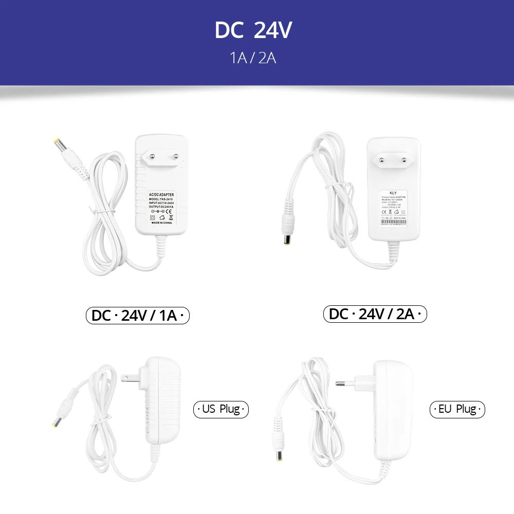 DC 12V 24V 1A 2A 3A адаптер питания Трансформаторы для освещения светодиодный адаптер питания для светодиодной ленты настенный настольный адаптер