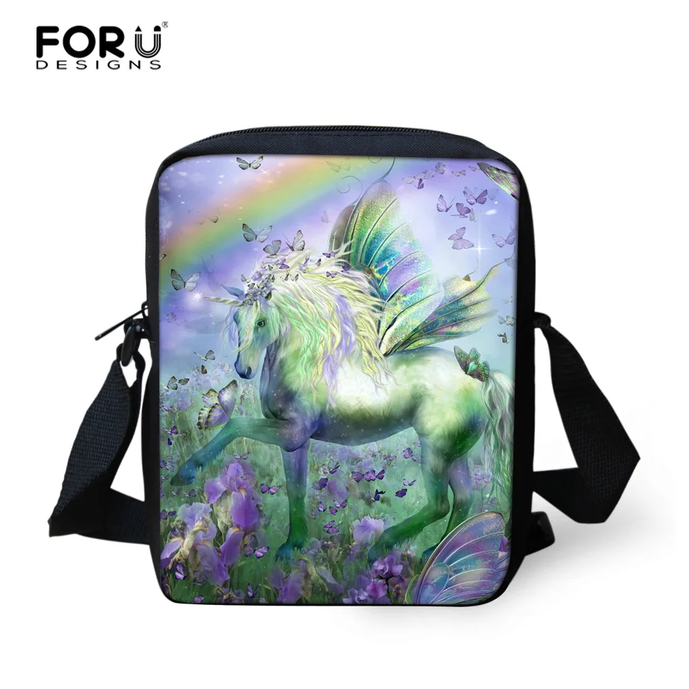 

FORUDESIGNS Custom Unicorn Designer Women Compact Convenient Shoulder Bag Kid Mini Messenger Bag Casual Ladies Cross-body Bag