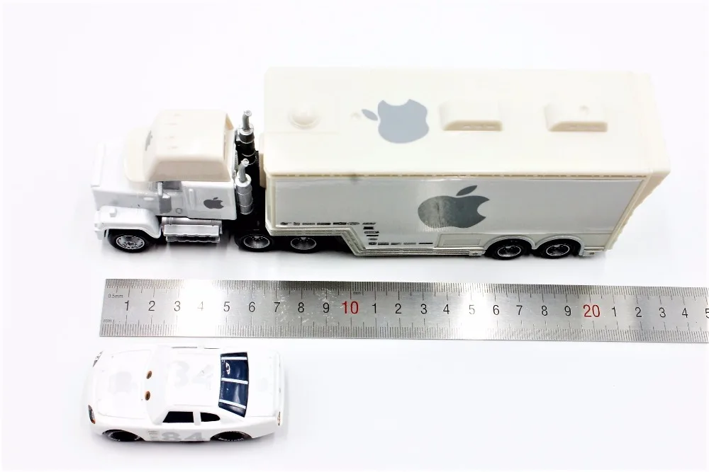 Disney Pixar машина 2 шт./партия Apple mack truck+ No 84 маленький автомобиль 1:55 литая под давлением металлическая легированная Модель Фигурки игрушки подарки для детей