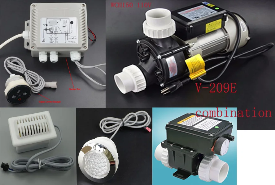 

Sufing post controller combination V-209E controller/110V WCH150/H20-RS1 heater/Underwater light/Ozone