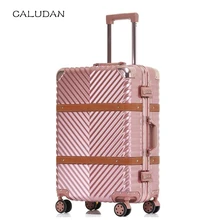 20 24 29 дюймов модный бренд тележки багаж алюминиевая рама прокатки чемодан Hardside багаж дорожные сумки с Спиннер колеса