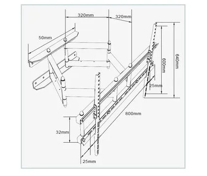 Super heavy duty настроены 70-8" ЖК-дисплей ТВ настенное крепление стойки Выдвижная поворотный Engineering multifuncational 6 качели руки