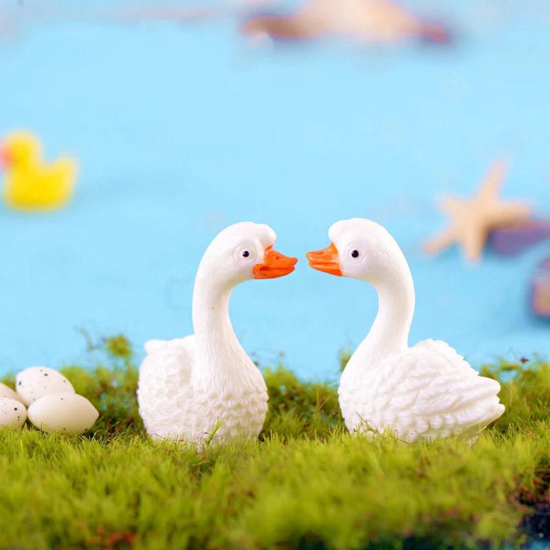ZOCDOU 1 штука Белый гусь гуси Лебедь Cygnus Cisne маленькая статуя украшение аксессуары