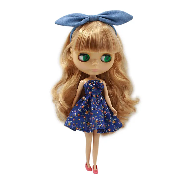 Factory Blyth 1/6 Nude Doll 230BL2240/331 Brown Long Wavy Hair With Bangs Free Shippng 4 Colors For Eyes Suitable For DIY