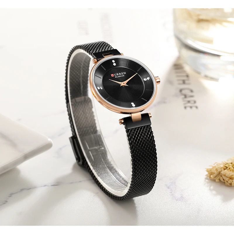 Fashion Women Watch 2019 Best Sell Casual Dial Clock Luxury High Quality Casual New Mesh Stainless Ladies Quartz Wrist Watches