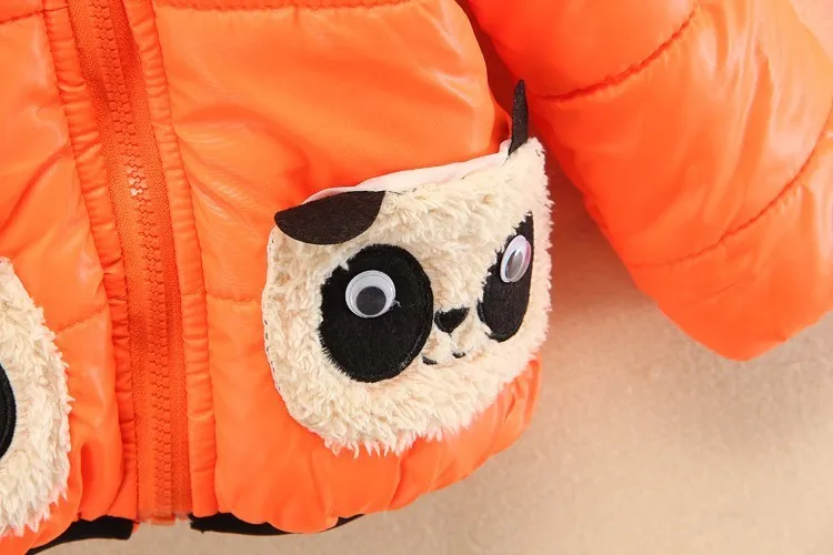 Г. Новые парки для маленьких девочек зимние хлопковые куртки с капюшоном и рисунком панды, верхняя одежда детское теплое пальто Верхняя одежда для детей милая одежда