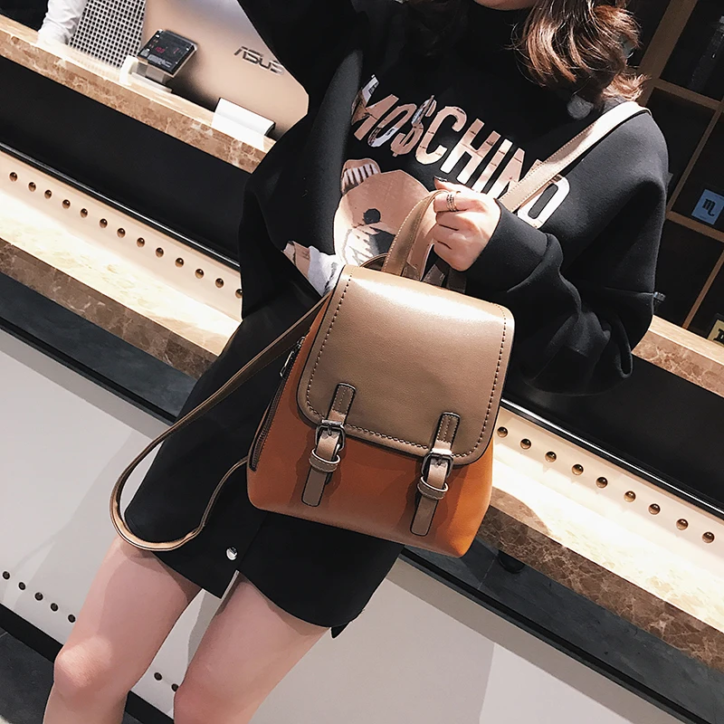 2018 Hot Fashion Women Backpack PU Leather Bag for Teenager Girls Women Backpack School Bags Top-handle Ladies Backpack Mochilas (11)