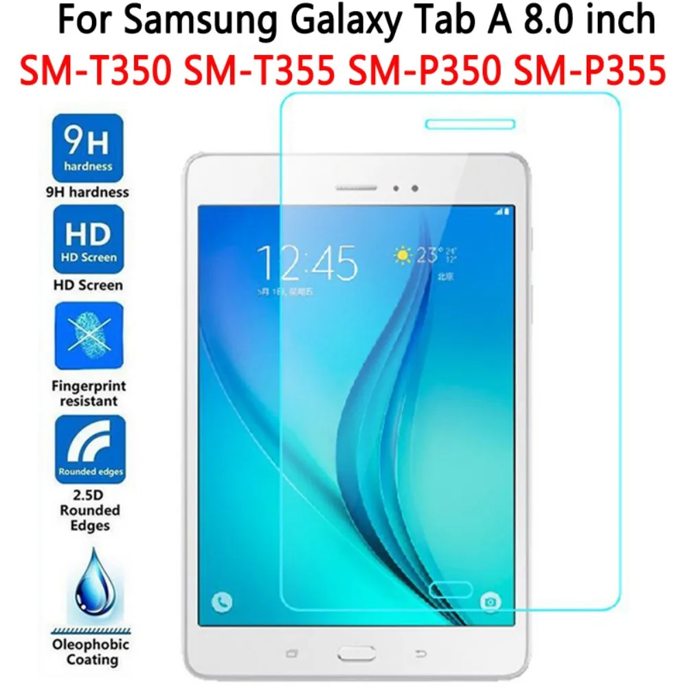 Закаленное Стекло для Samsung Galaxy Tab A 8,0 t350 T355 Экран протектор для Samsung Galaxy Tab A 8,0 P350 P355 закаленное Стекло