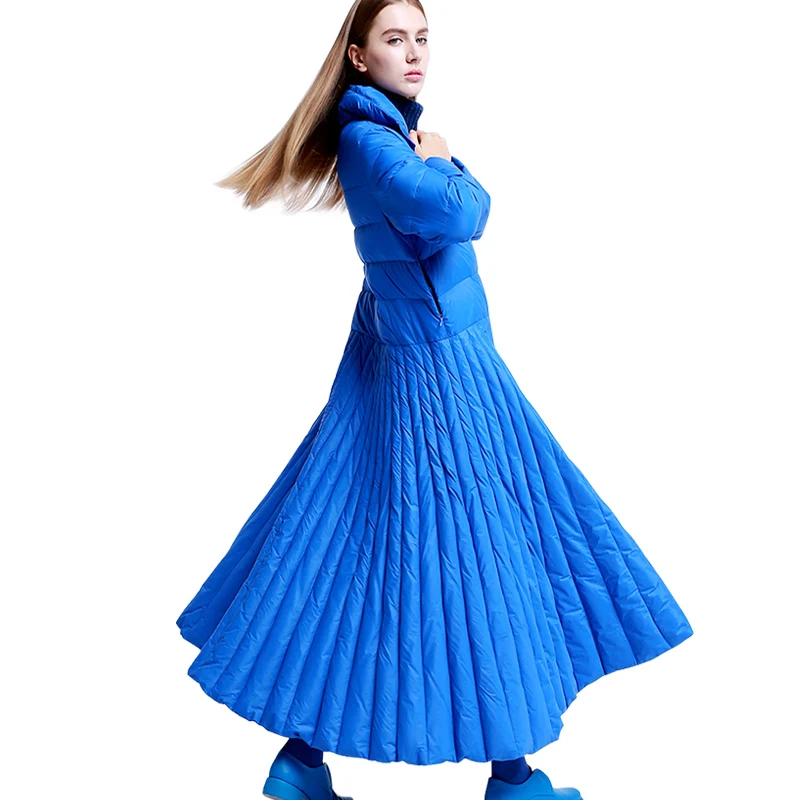 

Plus size 6XL Down jackets 2019 new Fashion Women Winter Coat Long Slim Thicken Warm Down Jacket Outwear Parkas Big skirt Down J