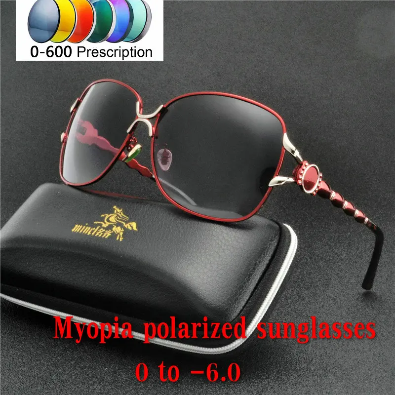 Популярные модные очки для близорукости для женщин и мужчин, фирменный дизайн, очки для чтения по рецепту, поляризационные солнцезащитные очки 0-до-6,0 с коробкой NX