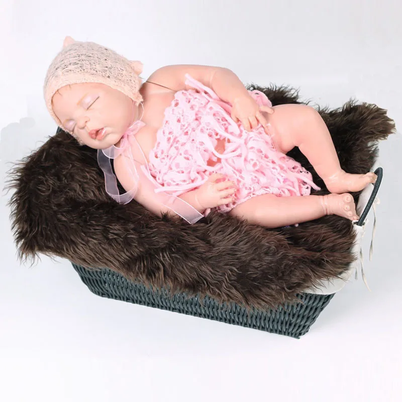 50*50 см новорожденный реквизит одеяло s, мягкое плюшевое детское одеяло корзина наполнитель, искусственный мех Fotografia фон наполнитель для фотосъемки