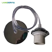 AC85-260V E27 Лампа Цоколь Потолочный подвесной светильник держатель лампы черный/белый/хром Цоколи подвесной светильник