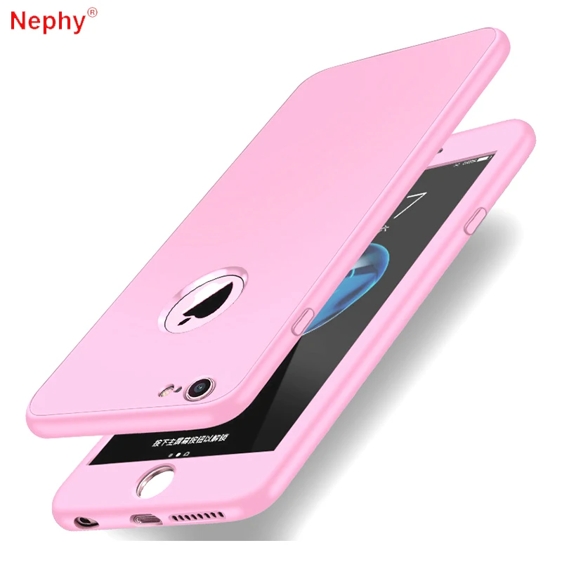 

360 Degree Silicon Case For iPhone 6 s 6S 7 8 X XR XS MAX 5 5SE de Samsung galaxy S8 S9 Plus S7 Note 8 Note 9 Cell Phone Cover