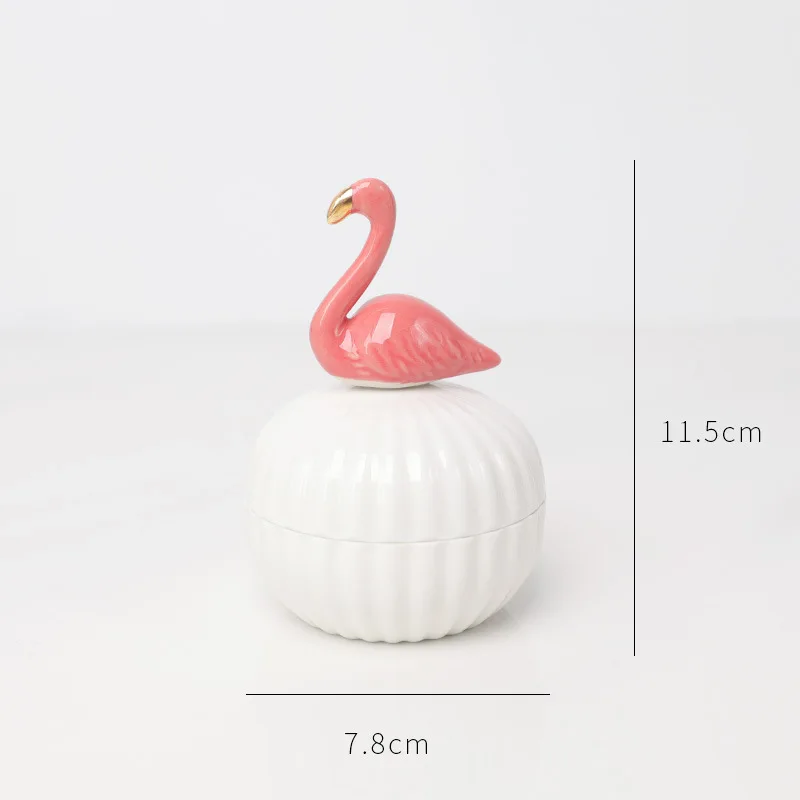 Скандинавские керамические украшения коробка для хранения роскошный Famingo бак для хранения безделушка гостиная обеденный стол клипсы для украшения ювелирные изделия Органайзер - Цвет: flamingo tank