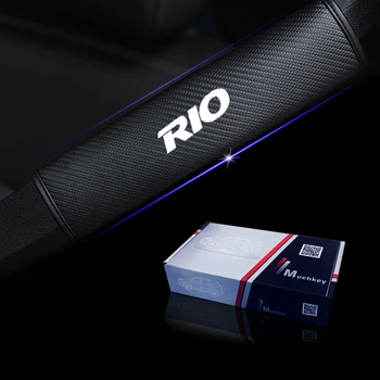 

For Kia RIO Auto Reflective Safety belt Shoulder protection car-styling pad on the seat belt cover seatbelts