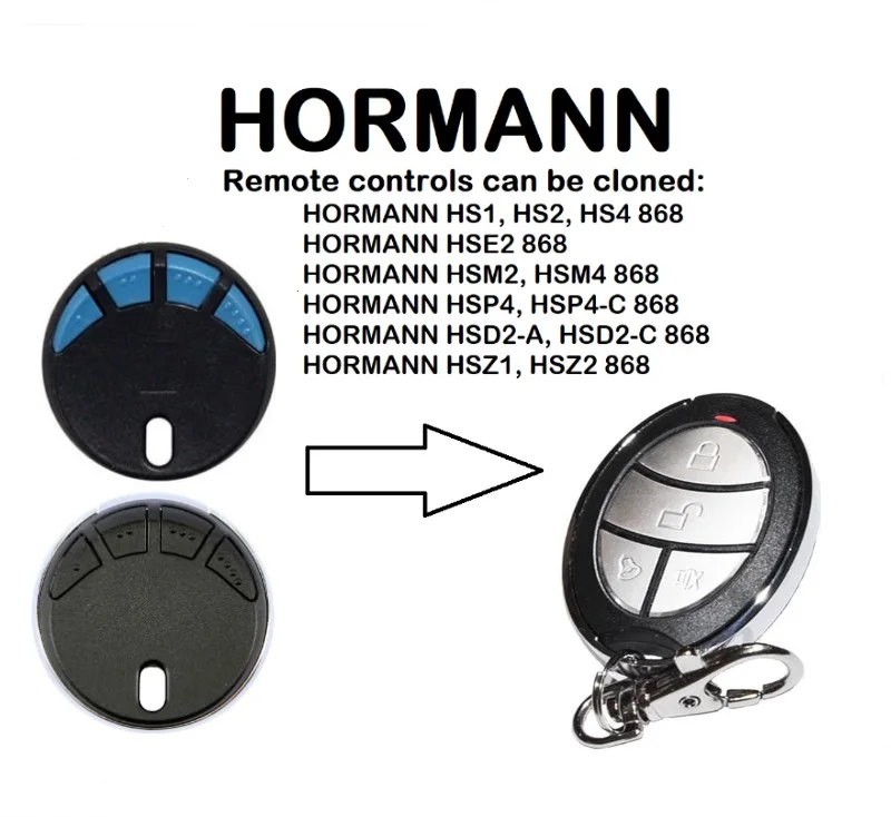 

HORMANN HSD2-A HSD2-C 868 Universal Remote Control Duplicator 868.35MHz.