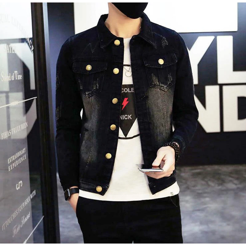 2018 Hot Men Clothing Classic Style Denim Jacket Coat Men Casual Motorcycle Jackets Mens Jean Jacket Work Clothes M-5XL