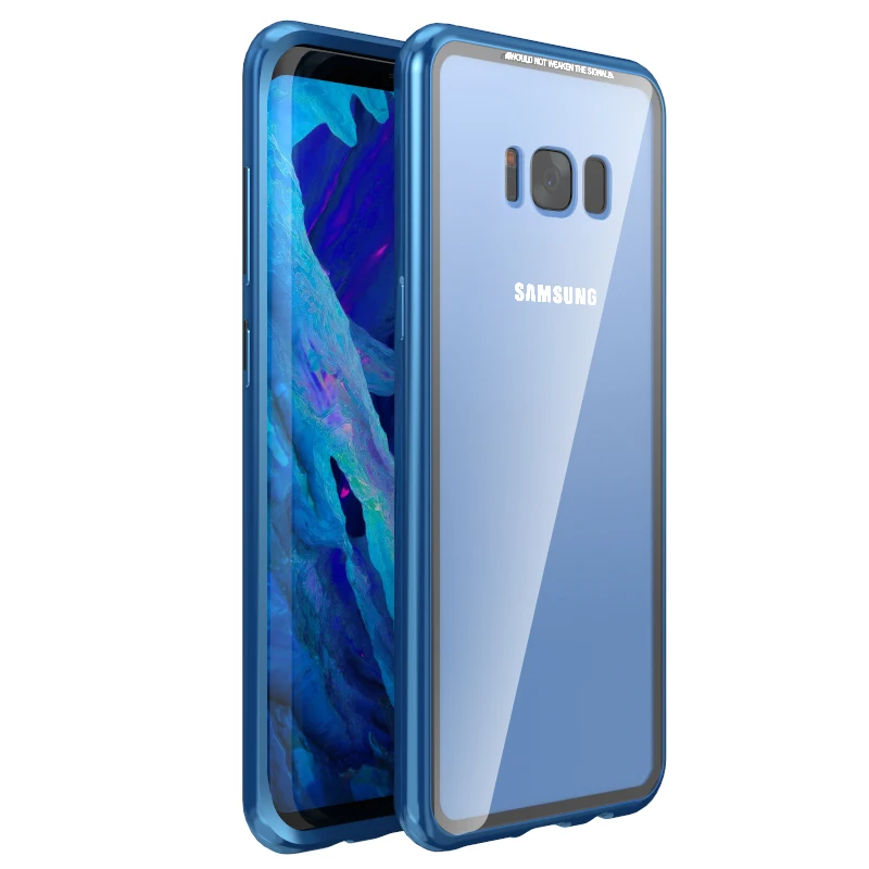 Магнитный чехол для Samsung Galaxy S9 S8 Plus Note 8 9 S7 Edge металлическая рамка флип-чехол J8 J6 J4 A7