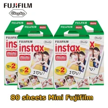 Оригинальный FUJI Fujifilm Instax Mini 8 фильм 80 листов белый край фотобумаги для Polaroid 7 s 8 90 25 55 поделиться SP-1 мгновенный Камера