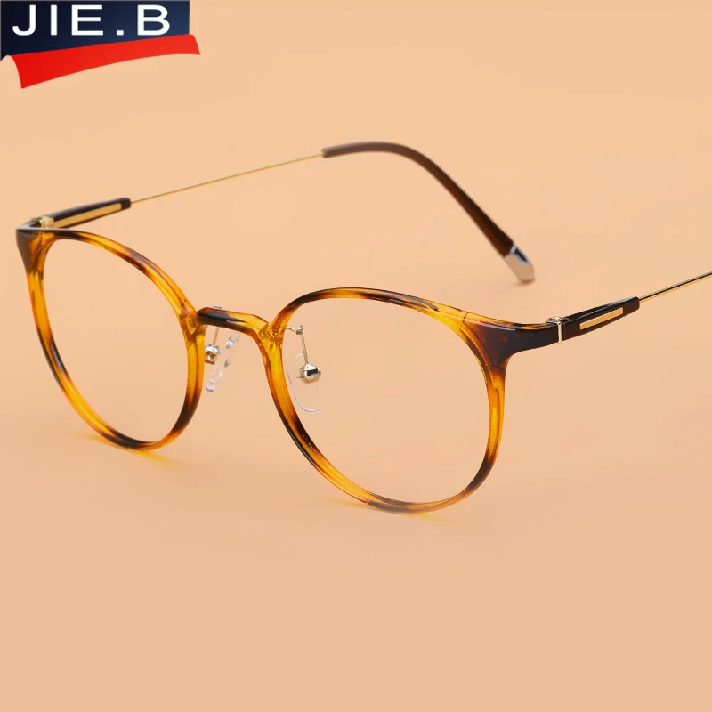 

Fashion Plastic titanium Frame Eyeglasses For Women Female round Vintage Glasses Clear Lens Optical Frames oculos de grau