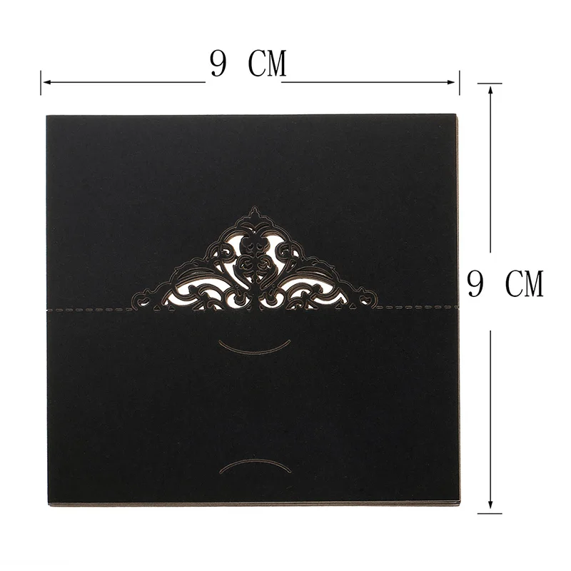  12pcs Laser Cut Crown Paper Place Name Seat Card Wedding Birthday Party Invitation Table Decoration - 32750475315